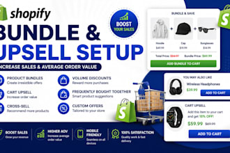 setup shopify bundles upsells cross sells and product offers