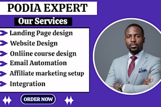 build podia, podia website, online course, teachable, course website