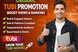 promote your tubi movie to increase more tubi viewers and ranking