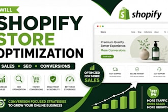 optimize shopify store for sales conversion rate and higher revenue