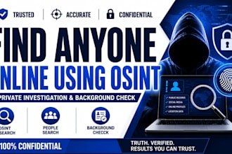 do private investigator, people search using osint and background check