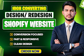 build design, redesign shopify store or dropshipping shopify website