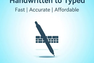 type your english handwritten notes and documents