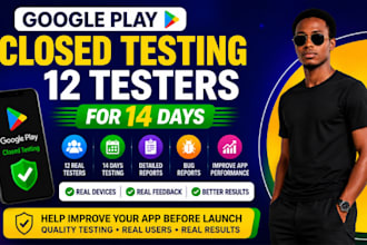 provide 20 real google play app testers bug report