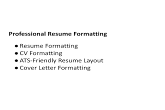 professionally format your resume or CV