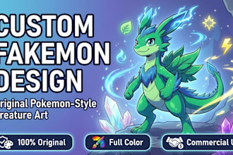 design your original fakemon creature in pokemon style