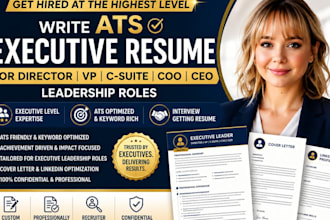 write ats executive resume for director vp coo ceo and c suite leadership roles