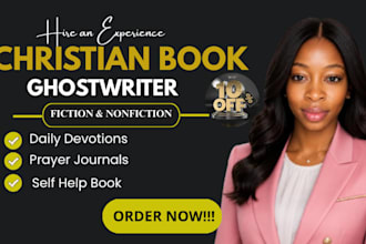 write christian book, daily devotional, sermon, christian memoir, journal prayer