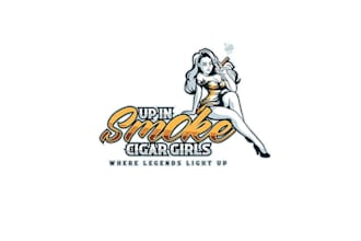 design smoke cigar girls logo