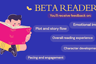 beta read your litrpg, fantasy, or science fiction novel