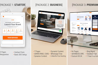 build a dynamic website with admin panel