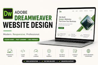 build responsive adobe dreamweaver website SEO friendly from scratch fix errors