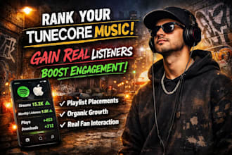 rank your tunecore music promotion to gain real listeners and engagement