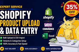 shopify product data entry, upload products, and listing