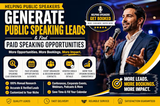 generate public speaking leads and paid speaking opportunities