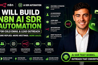 build n8n ai sdr automation cold email outreach lead outreach n8n workflow