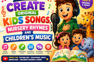 create custom kids songs, educational songs and learning music