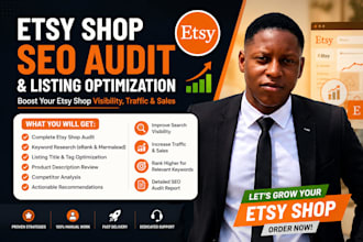 do etsy shop SEO audit etsy promotion listing optimization to boost sales