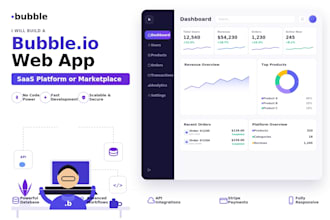 build a bubble io web app saas platform or marketplace