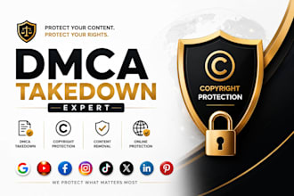 send dmca takedown notice to remove copyright violating content from internet