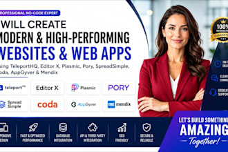 create teleporthq editor plasmic pory spreadsimple coda appgyver mendix website
