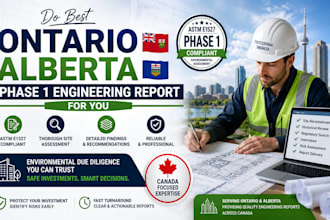 do best ontario, alberta phase 1 civil engineering report for you