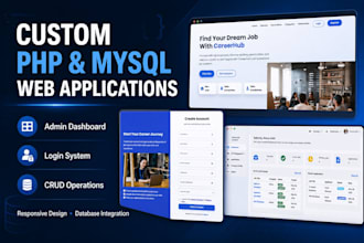 build custom PHP mysql web applications