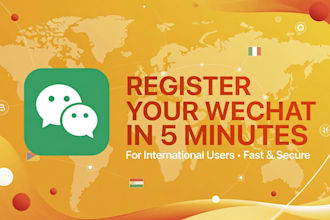 create a wechat account for you at a low price