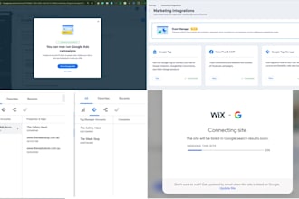 integrate ga4 GTM gsc to wix wordpress squarespace for traffic analytics report