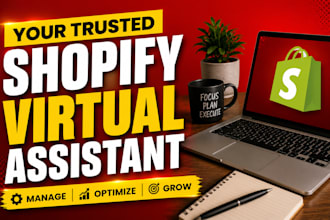manage your shopify store, product listing, SEO and virtual assistant