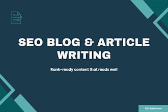 write SEO blog articles for local businesses and coaches