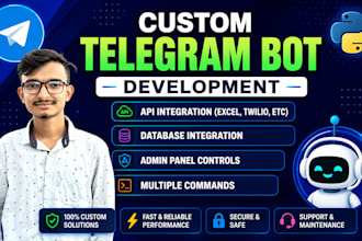 create a custom telegram bot using python and deployed