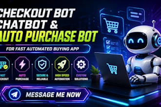 build auto checkout bot, autobuy bot, add to cart, auto purchase, python bot