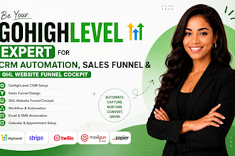 be your gohighlevel expert for crm automation sales funnel and ghl website