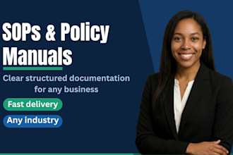 write sops and policy manuals for any business
