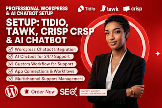 integrate live chat tawk tidio chatbot to website