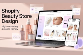 design skincare shopify store, beauty store cosmetic store skincare website