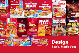design creative social media posts, feeds and stories