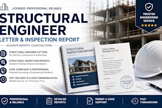 write a structural engineer letter and structural inspection report