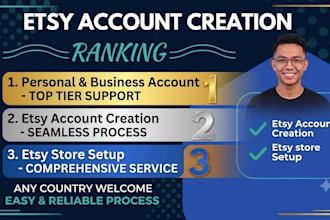 create fully verified etsy seller account etsy account creation for any country