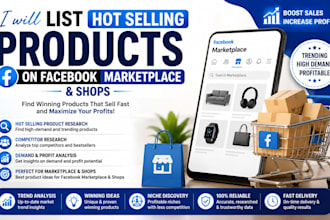 list hot selling products on facebook marketplace and shops