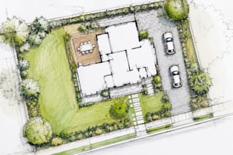 create a professional site plan for permit, landscape, and property