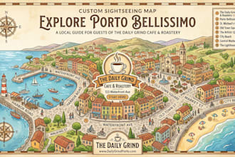 create custom sightseeing maps for travel businesses, events, tours and resorts