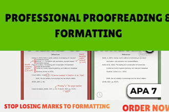 proofread, edit and format apa 7 documents
