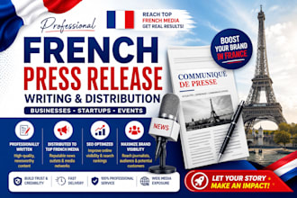 write and distribute your french press release to top media outlets for brands