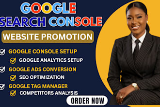 setup google search console, analytics and tag manager