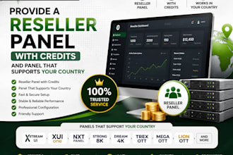 provide a reseller panel with credits and panel that supports your country