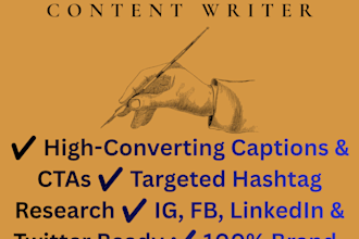 write engaging social media posts and captions