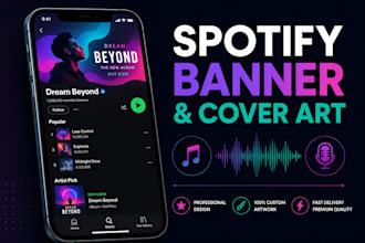 design spotify canvas, artist banners, and podcast cover art