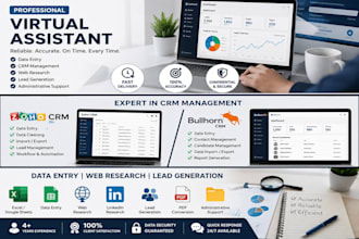 be your virtual assistant for data entry, CRM management and web research